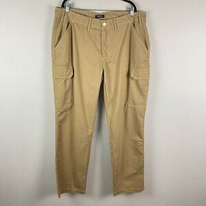 True Religion Baggy Cargo Pants Travertine Tan Size 38 Relaxed Leg Y2K Skate